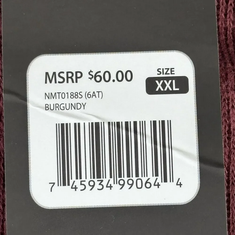 Banana Republic Shirt Mens XXL Double Knit Long Sleeve Crewneck Burgundy New $60